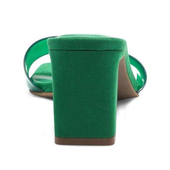 INC Womens Green Beyla Square Toe Block Heel Slip On Heeled Sandal 6.5 M - Picture 2 of 4